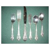 Wallace Grande Barque Sterling Silver flatware, 137 pieces
