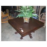 Wood claw led coffee table , artificial plant 