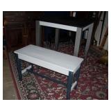 High top table, bench & rung