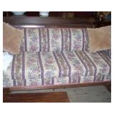 Sofa w/ wood trim