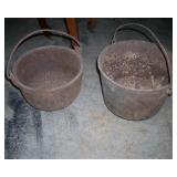 Vintage cast iron pots 