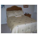 Full size bed and night stand