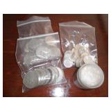 Assorted silver coins