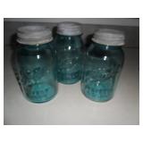 Blue mason jars