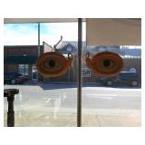 display glasses hanging