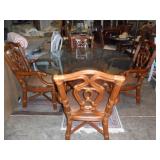 Bamboo style table with 4 chairs