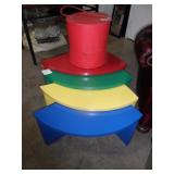 Fun nesting tables and Vintage hat box