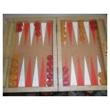 Vintage backgammon board w/ Bakelite pieces