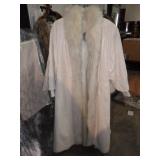 Leather and fur coat