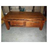 Large wood coffee table