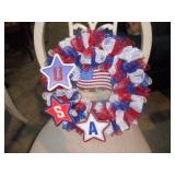 wreath great for memorial day or fourth of July
