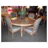 Round table with 6 chairs