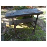 Industrial iron work bench