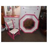 Pink and White Furniture set
