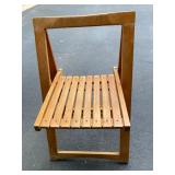 4 vintage wood folding chairs