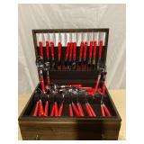 Marti Gras red handle flatware