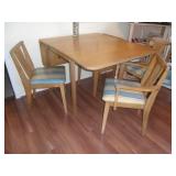 Kitchen table 4 chairs, drop leaf