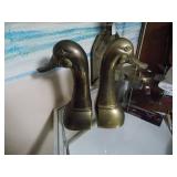 Brass duck bookends