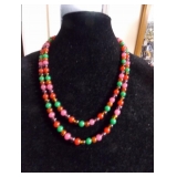 Glass beaded necklace
