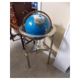 Globe on brass stand