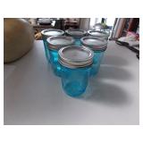 blue canning jars