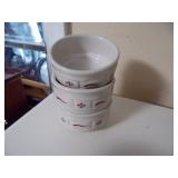 3 Longaberger pottery