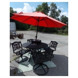 Black patio set, Umbrella sold separately 