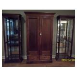 Vintage hutch & glass display 