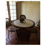 Kitchen Marble top table with chairs