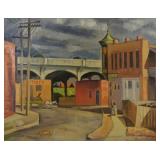 1930s painting by Paul K. Smith under the Colfax Viaduct