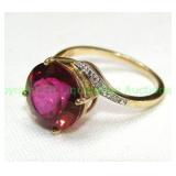 Ruby gold ring