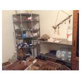 Corner wall shelving, wine making equip