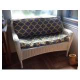 Wicker settee