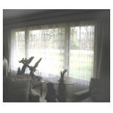 12 ft lace curtain, one-piece