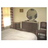 Antique Wood Dresser w/Mirror