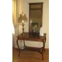 Wood Foyer Table & Separate Mirror