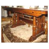 Double pedestal table