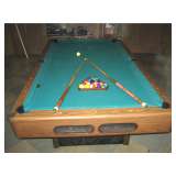 Pool table & sticks
