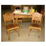 Folk art table w/ 4 chairs