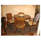 Kitchen table w/4 weave back chairs