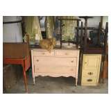 Several pieces of wood furniture