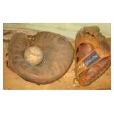 Old baseball mitts
