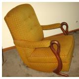 Swan head motif rocking chairs