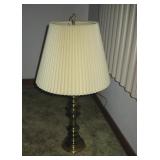 Pair Brass Look Lamps