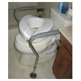 Raised Toilet Seat & Hand Bar Supports
