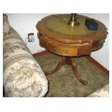 Drum Table w/Drawer