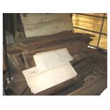 Stack oak hand sawn lumber