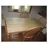 Butcher Block Table & 4 