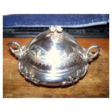 GORHAM FIGURAL STERLING SILVER COVERED BUTTER DISH - DATE MARKED 1868