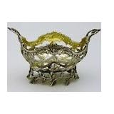 DUTCH SILVER FIGURAL SWEETMEAT BASKET - MEDALLION
